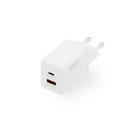 Зарядное устройство Digitus 1xUSB-C + 1xUSB PD45W GaN white (DA-10302)