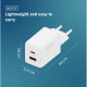 Зарядное устройство Digitus 1xUSB-C + 1xUSB PD45W GaN white (DA-10302)