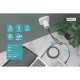 Digitus USB-C Mini charger, 2-Port, 65W 2x USB-C, 45W+20W, white (DA-10063)