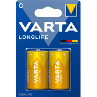 VARTA Батарейка Varta Longlife лужна C(LR14) блістер, 2шт (04114101422)