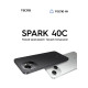 TECNO Smartphone Spark 40C (KM4k) 6.67  4/128GB, 2SIM, 6000mAh, Ink Black (4894947092459)