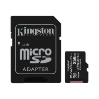 Kingston microSD 256GB C10 UHS-I R100/W85MB/s + SD (SDCS2/256GB)