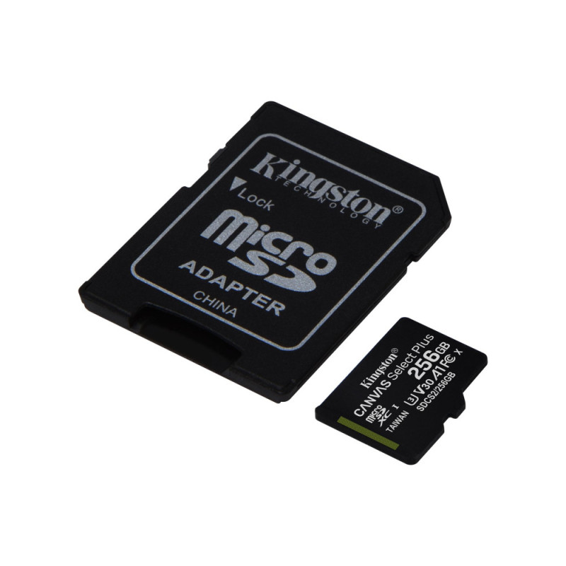 Kingston Карта пам'яті microSD 256GB C10 UHS-I R100/W85MB/s + SD (SDCS2/256GB)