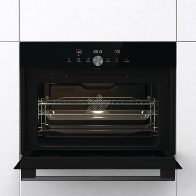 Gorenje Духовой шкаф электрический компактный, 50л, A+, дисплей, ф-ция СВЧ, черный (BCM4547DG)
