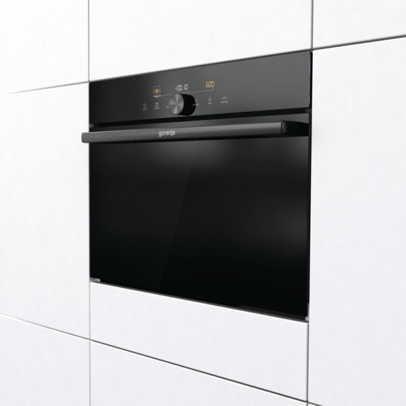 Gorenje Духовой шкаф электрический компактный, 50л, A+, дисплей, ф-ция СВЧ, черный (BCM4547DG)