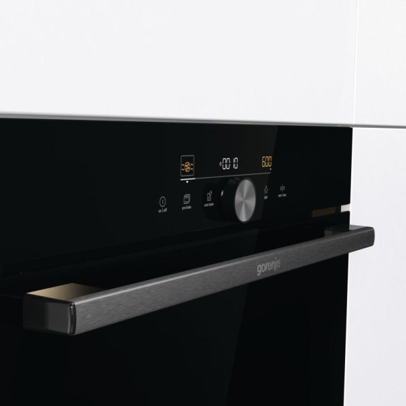 Gorenje Духовой шкаф электрический компактный, 50л, A+, дисплей, ф-ция СВЧ, черный (BCM4547DG)