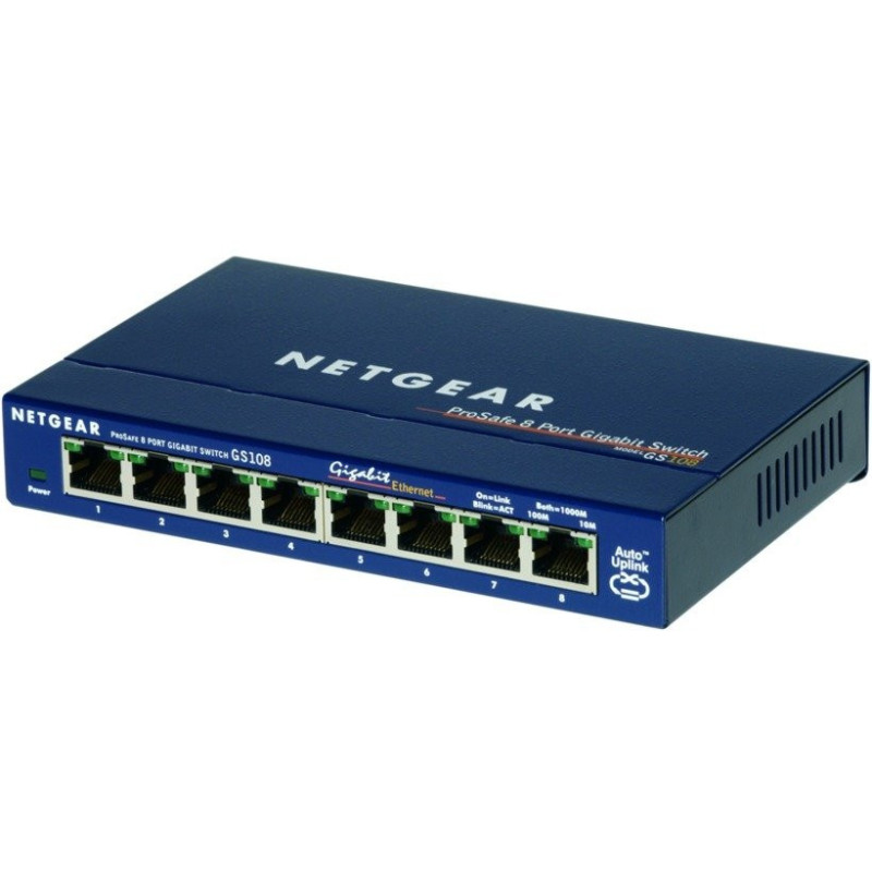 NETGEAR Коммутатор GS108GE 8xGE, неуправляемый
