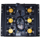 MIRSAN 6FANS,ANALOG THERMOSTAT CONTROLLED FAN MODULE BLACK (MR.FAN6AT.01)