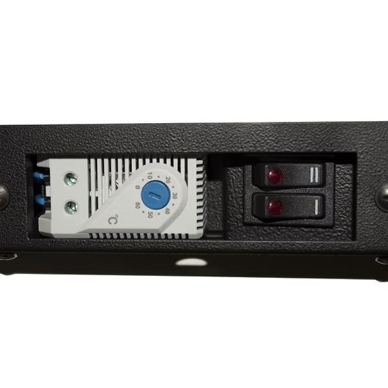 MIRSAN 6FANS,ANALOG THERMOSTAT CONTROLLED FAN MODULE BLACK (MR.FAN6AT.01)