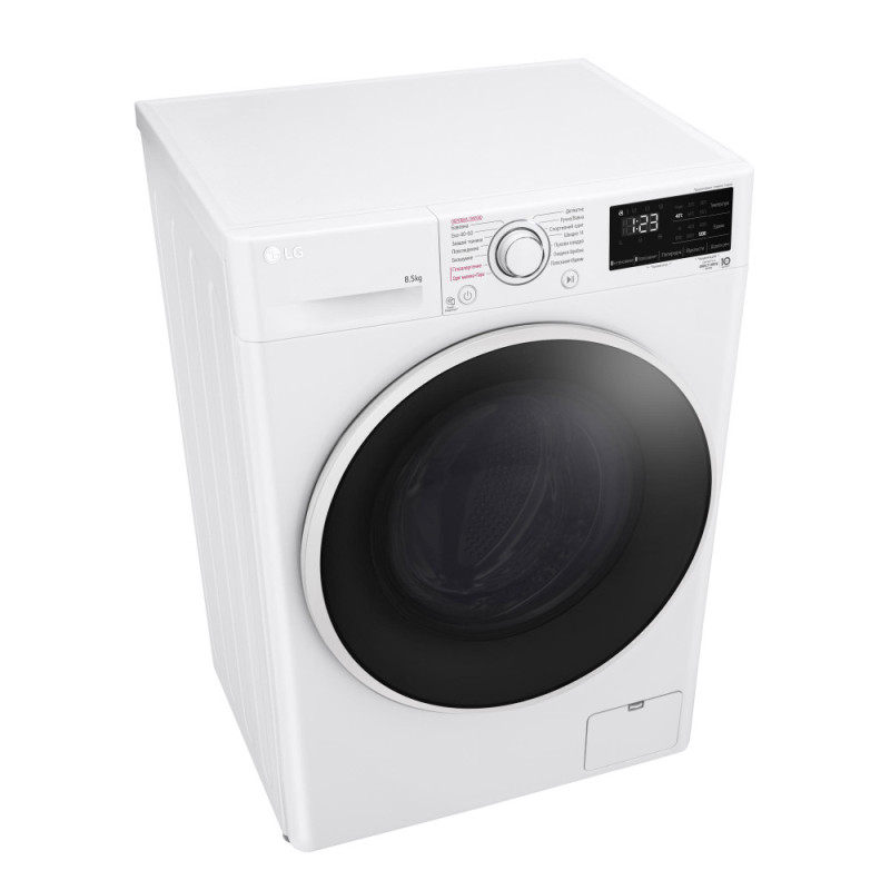 LG Пральна машина фронтальна, 8,5кг, 1200, A+++, 48см, дисплей, пара, інвертор, білий (F2V3GS7WW)