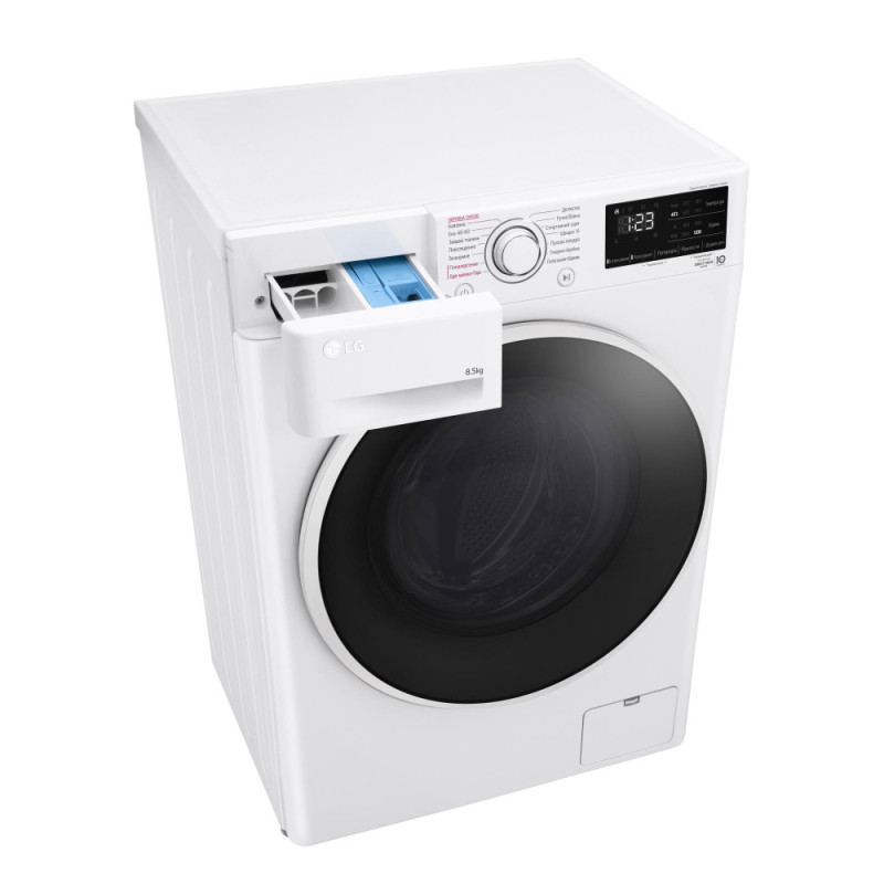 LG Пральна машина фронтальна, 8,5кг, 1200, A+++, 48см, дисплей, пара, інвертор, білий (F2V3GS7WW)