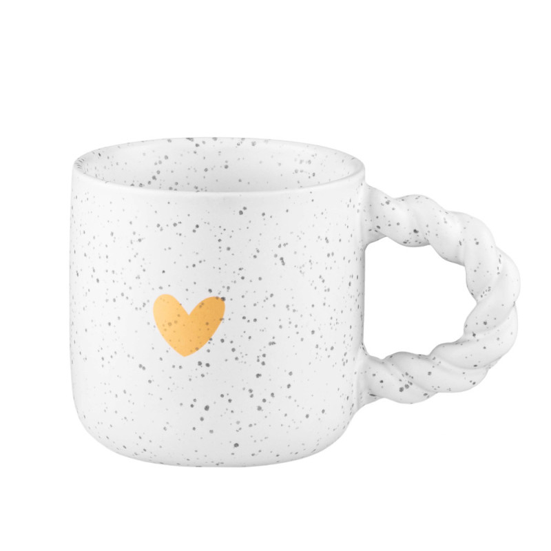 ARDESTO Чашка My heart, 300мл, кераміка, сірий світлий (AR3082G)
