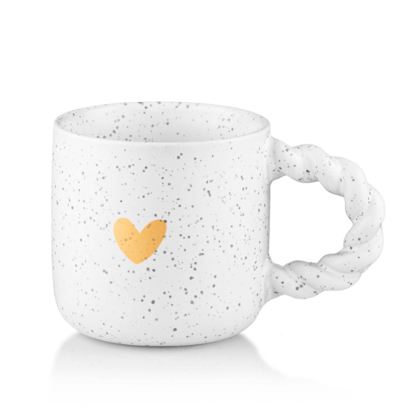 ARDESTO Чашка My heart, 300мл, кераміка, сірий світлий (AR3082G)
