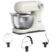 Tefal Міксер Tefal планетарний Bake Easy 500Вт, насадки-3, чаша-нерж., метал, 3.5л, бежевий (QB140AF0)