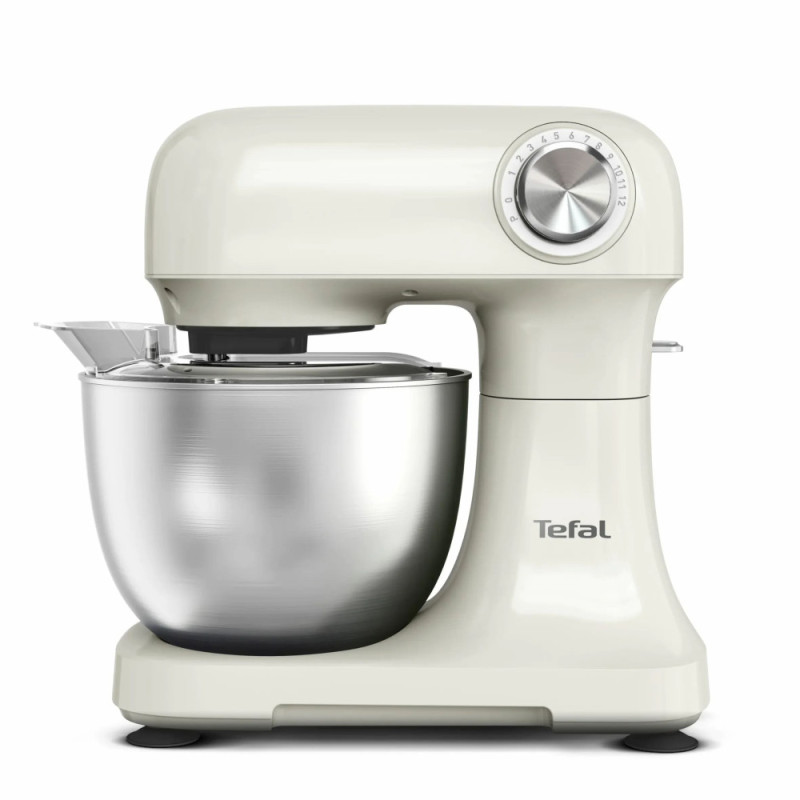 Tefal Міксер Tefal планетарний Bake Easy 500Вт, насадки-3, чаша-нерж., метал, 3.5л, бежевий (QB140AF0)