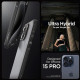 Spigen Чехол для Apple iPhone 15 Pro Ultra Hybrid, Frost Black (ACS06709)