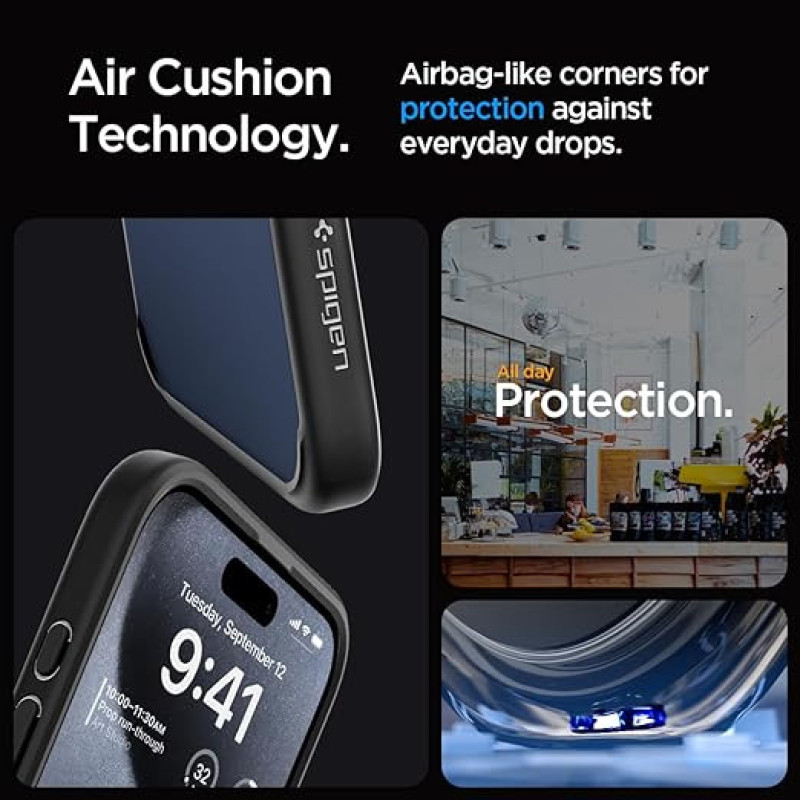 Spigen Чехол для Apple iPhone 15 Pro Ultra Hybrid, Frost Black (ACS06709)