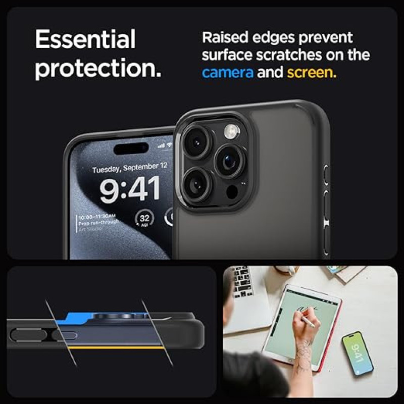 Spigen Чехол для Apple iPhone 15 Pro Ultra Hybrid, Frost Black (ACS06709)