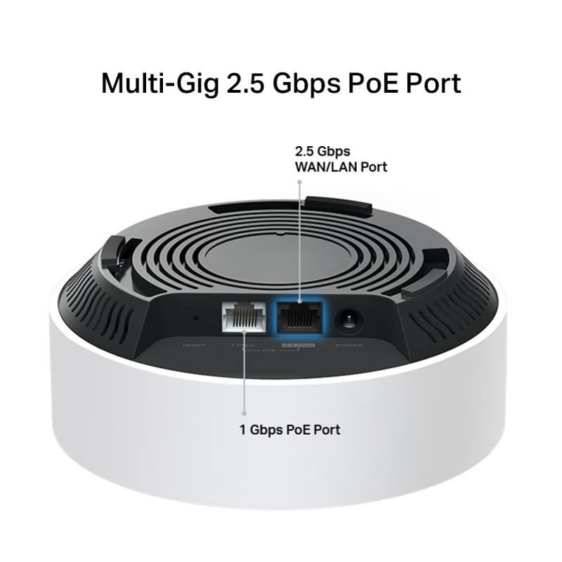TP-Link Маршрутизатор DECO X50 PoE 3PK AX3000 1xGE LAN/WAN 1x2,5GE LAN/WAN MU-MIMO OFDMA MESH (DECO-X50-POE-3-PACK)