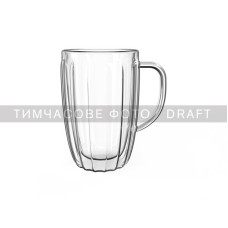ARDESTO Double wall mug set with handles 450ml, 2pcs, borosilicate glass, transparent (AR2645BHN)