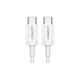 Дата кабель USB-C to USB-C 1.5m US264 18W ABS Cover White Ugreen (60519)