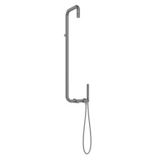 Deante Shower system Silia with mixer tap, shower - shower head, hand shower, handle - on a slide bar, titanium (NQS_D4XM)