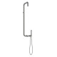 Deante Shower system Silia with mixer tap, shower - shower head, hand shower, handle - on a slide bar, titanium (NQS_D4XM)