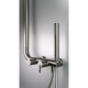 Deante Shower system Silia with mixer tap, shower - shower head, hand shower, handle - on a slide bar, titanium (NQS_D4XM)