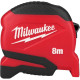 Milwaukee Рулетка Pro Compact, 8мх25мм, з фіксатором змотування, АБС-пластик (4932498780)