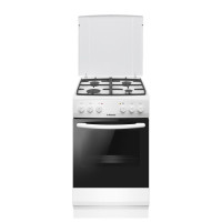 Hansa Плита комбінована, 62л, 50x60см, конвекція, чавун, білий (FCMW580450)