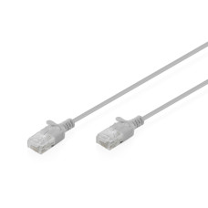 Digitus Патч-корд DIGITUS CAT 6 U-UTP Sliim, 0.3 м, AWG 32/7, Cu, LSZH, сірий (DK-1618-003S)