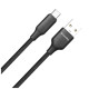 Дата кабель USB 2.0 AM to USB-C 2.0m 3A TPE embossed black ColorWay (CW-CBUC102-BK)