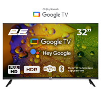 2E Телевизор 32" LED FHD 60Hz Smart Google TV Black (2E-32A07KF)