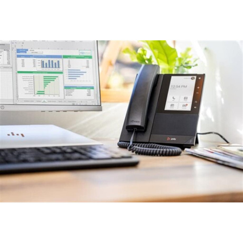 Poly CCX 500 SIP phone, RJ9, USB, Microsoft Teams certificate, PoE, black (82Z76AA)