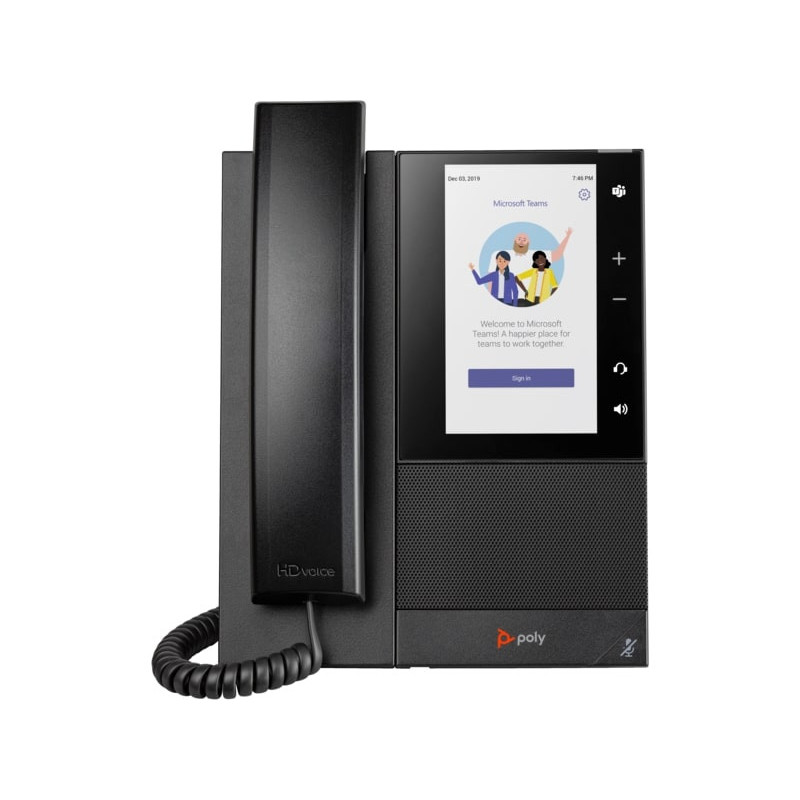 Poly CCX 500 SIP phone, RJ9, USB, Microsoft Teams certificate, PoE, black (82Z76AA)