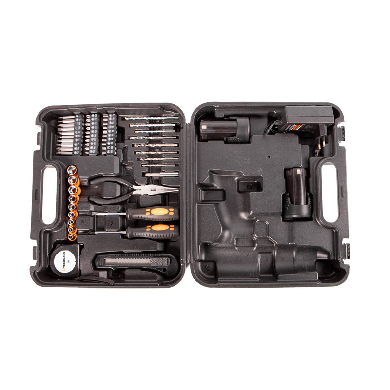 TEKHMANN Cordless screwdriver-drill TCD-12/2 BS Kit 12V 1x2A·h 30Nm 0-400·1400rpm 1kg case with attachment (850979)