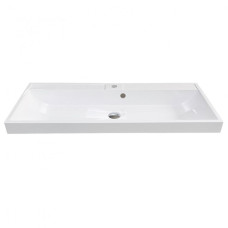 Adamant Sink, washbasin STRENG NEW, artificial stone, rectang., with a hole for the mixer, with an overflow hole, 990x410x123mm, imposed, white (100002890)