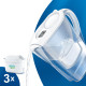 Brita Фильтр-кувшин Marella Memo MXPro 2.4л (1.4л очищенной воды) + 3 картриджа белый (1052791)