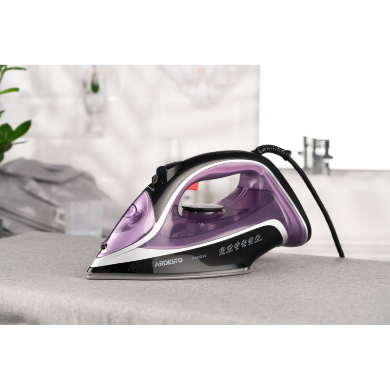 ARDESTO Iron IR-B2234, 2400W, 350ml, steam boost, ceramic soleplate, violet-black