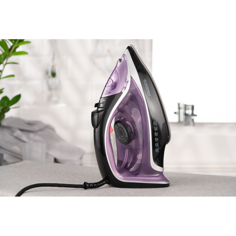 ARDESTO Iron IR-B2234, 2400W, 350ml, steam boost, ceramic soleplate, violet-black