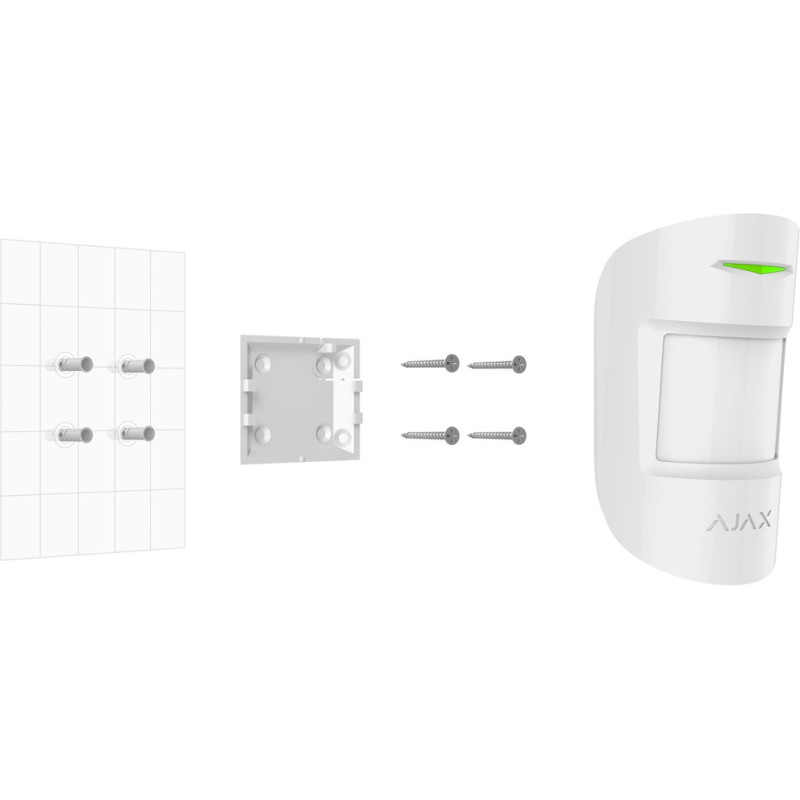 Ajax StarterKit 2 security alarm system, hub2, motionprotect, doorprotect, spacecontrol, jeweller, wireless, white (000023480)
