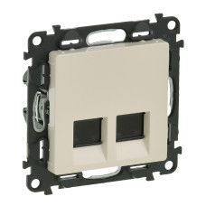 Legrand двойная RJ45 Кат.5е UTP Слоновая кость, Valena LIFE (753541)