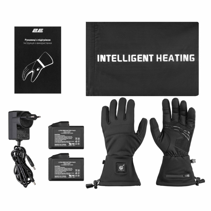 2E Tactical Heated Gloves Touch Plus Black, Size XL/XXL (2E-HGTPLL-BK)