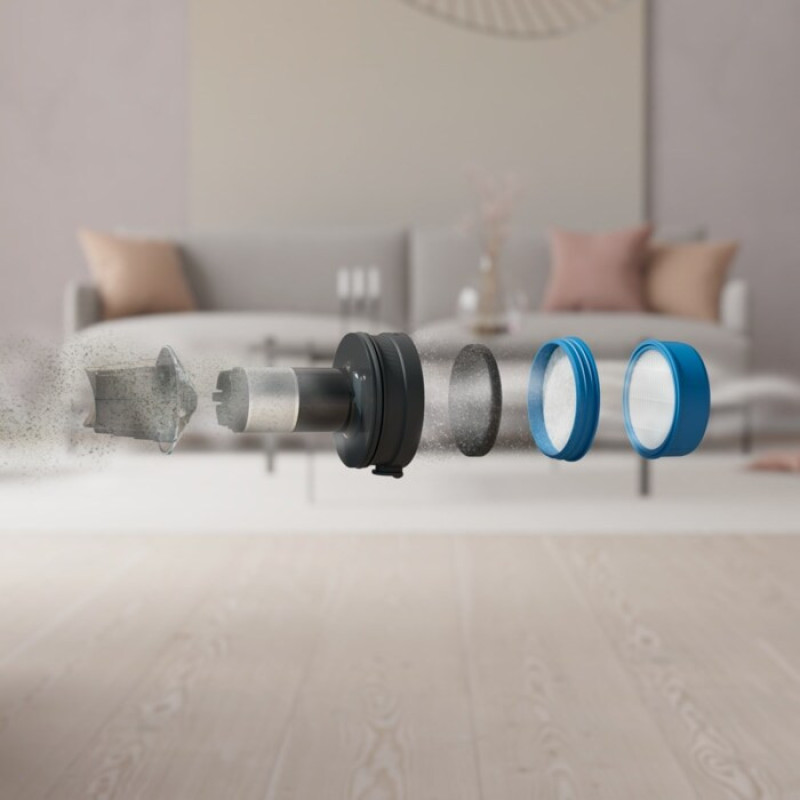 Electrolux Cordless VC, wet cleaning, dust cont -0.3L, 5 nozzles, blue (EP71B14WET)