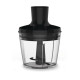 Tefal submersible blender Quickchef 1000W, 3in1, bowl-800ml, chopper-500ml, silver-black (HB656838)