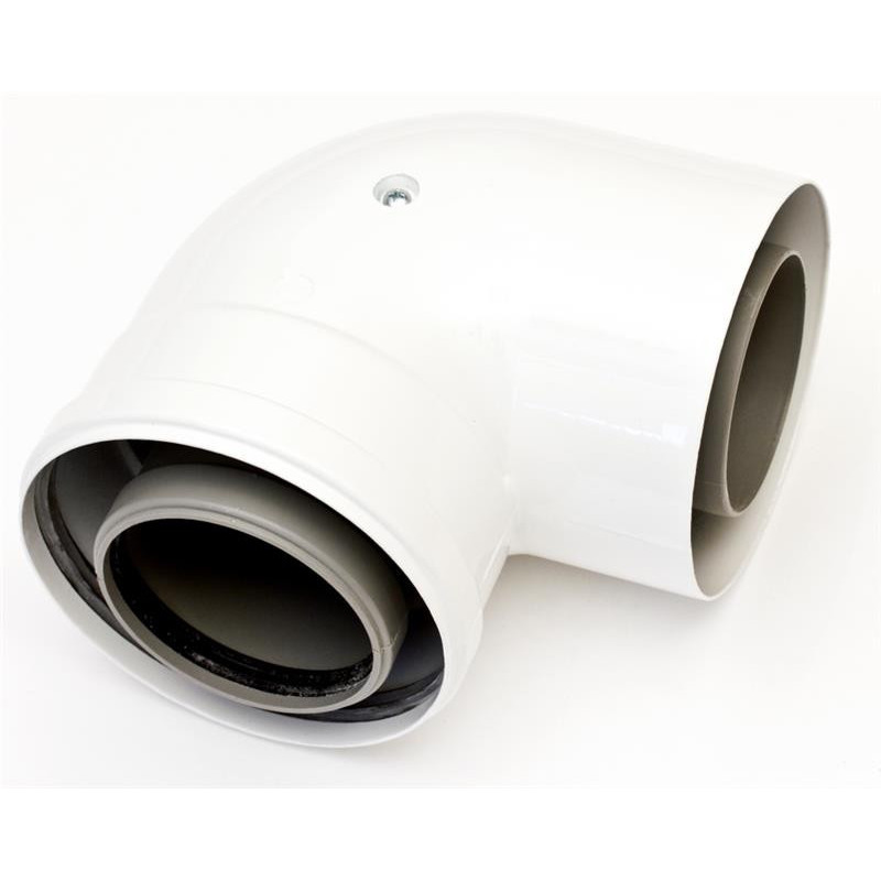 Ariston Коаксиальный отвод (для конденс. котлов) на 90°, диаметр 80/125 мм (3318091)