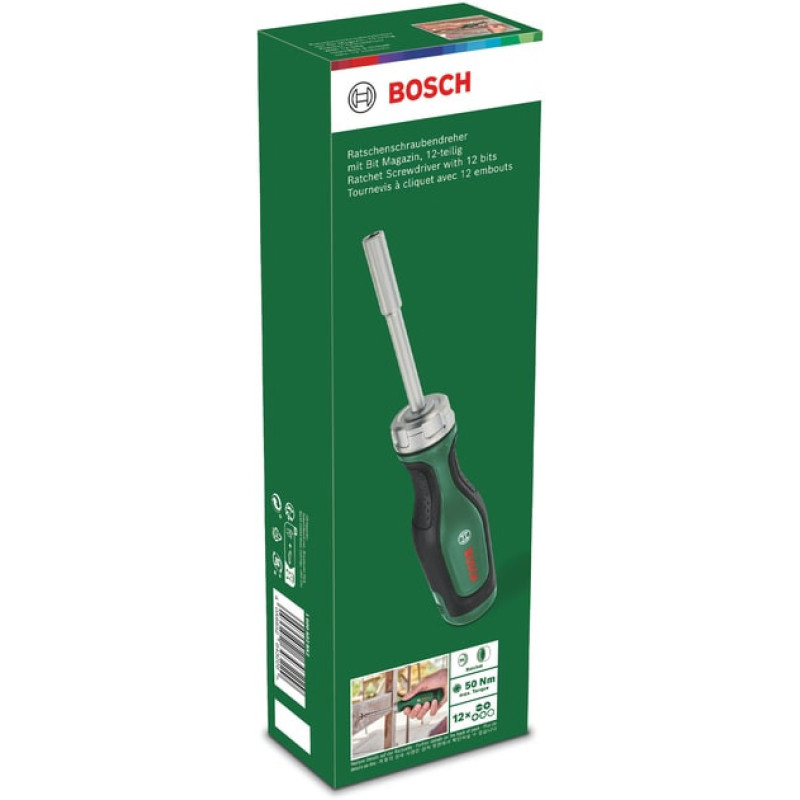 Bosch Отвертка 12 насадок, Tx, PZ, PH, SL, HEX (1.600.A02.BX2)