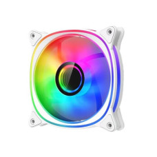 2E Gaming Корпусний вентилятор Air Cool X Fan ACF120XB-ARGB, 120мм, 1200rpm, 3pin, 3pin +5VARGB, 20,4dBa, білий (2E-ACF120XW-ARGB)