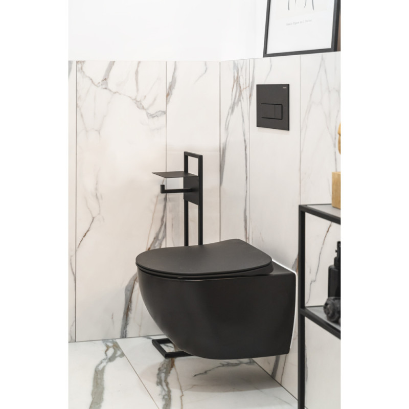 Deante Concealed toilet set Peonia 6 in 1, black (CDENNZPW)