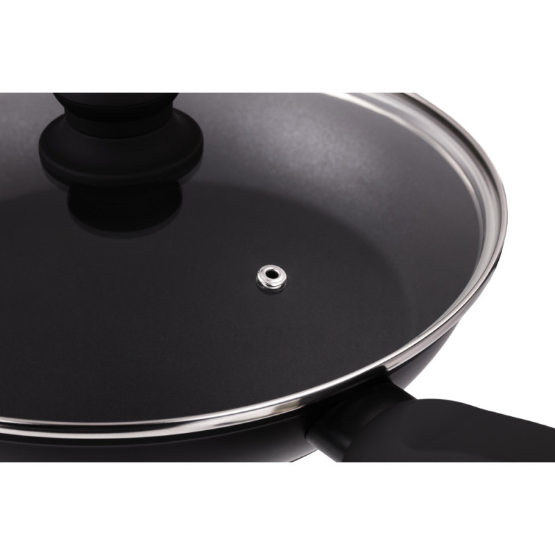ARDESTO Fry pan with lid Gemini Gourmet Aosta, 24cm, aluminium, black (AR1924GMP)